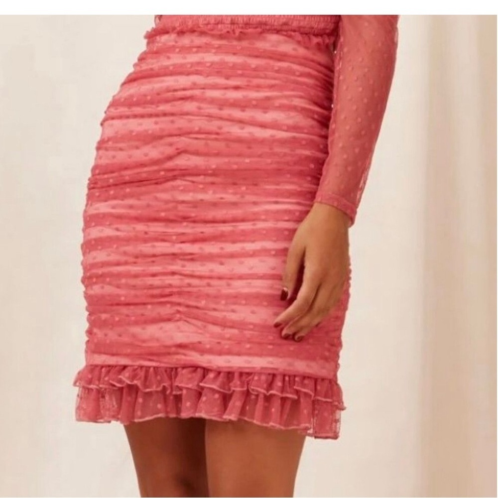 Finders Keepers Pink Skirt Tulle Polka Dot Size 6 or UK 10